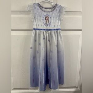 Disney Frozen Dress with Silver and White Accents